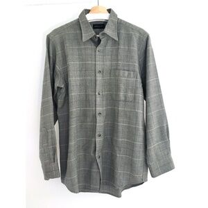 Kansai Yamamoto 1990s Wool Minimal Grid Check Shirt